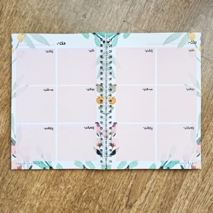 دفتر برنامه‌ریزی 60 برگ کایزن مدل هفتگی طرح Floral