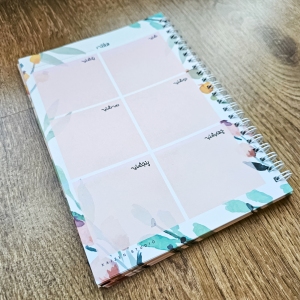 دفتر برنامه‌ریزی 60 برگ کایزن مدل هفتگی طرح Floral