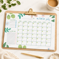 قالب آماده ی پلنر ماهانه مدل فلاور Flower Monthly Planner