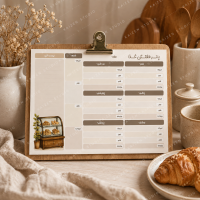 قالب آماده ی پلنر هفتگی غذا مدل Kaizen Cozy Collection Meal Planner