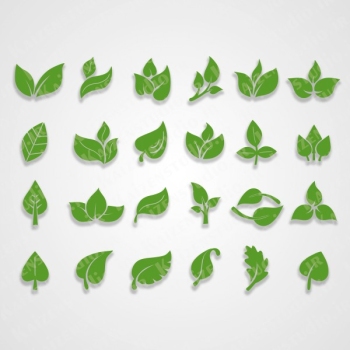 آیکون وکتور مدل Handdrawn Leaves کد ۳