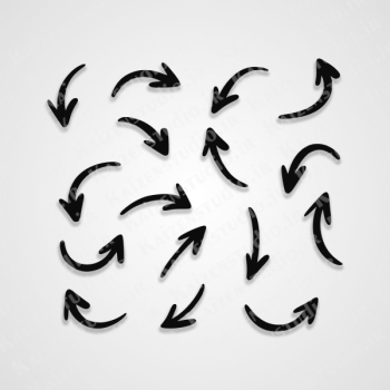 آیکون وکتور مدل  Hand drawn Arrows کد ۵