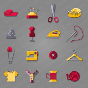 پک تصویرسازی وکتور مدل دوخت و دوز 2 Sewing