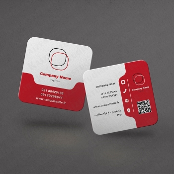 قالب آماده کارت ویزیت مدل  Red Gray Business Card