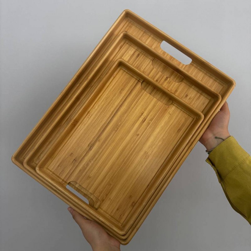 سینی چوبی مدل بامبو