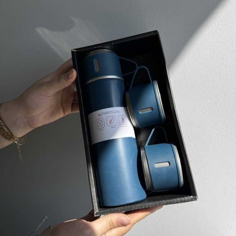 ست فلاسک سه کاپ سرد گرم فلزی