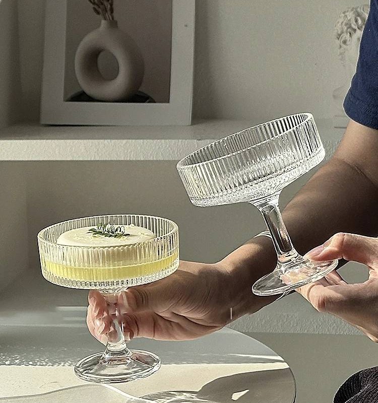 ست شش عددی بستنی خوری کریستال پایه دار