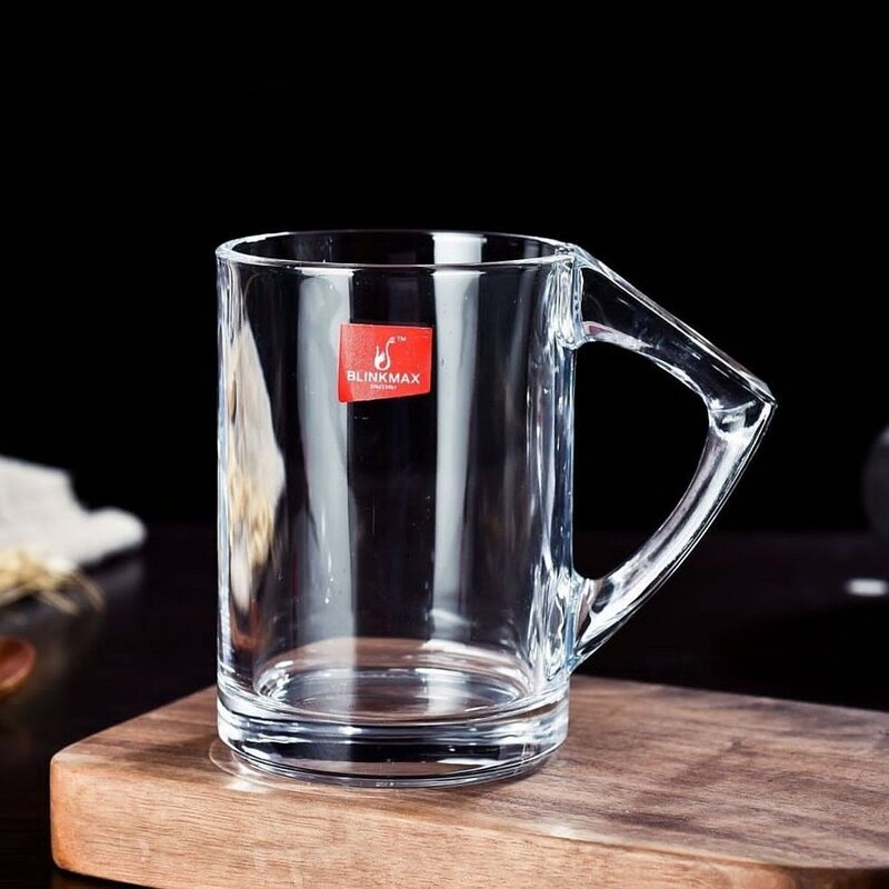 لیوان شیشه ای مدل دسته دار