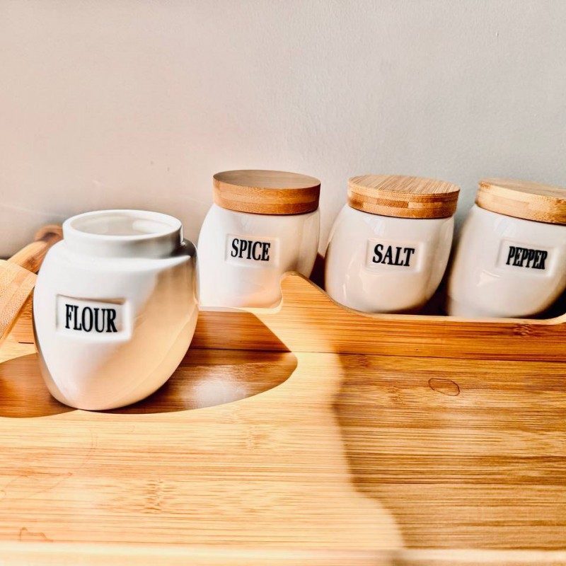 ست ادویه خوری پایه بامبو برند ووگاتی