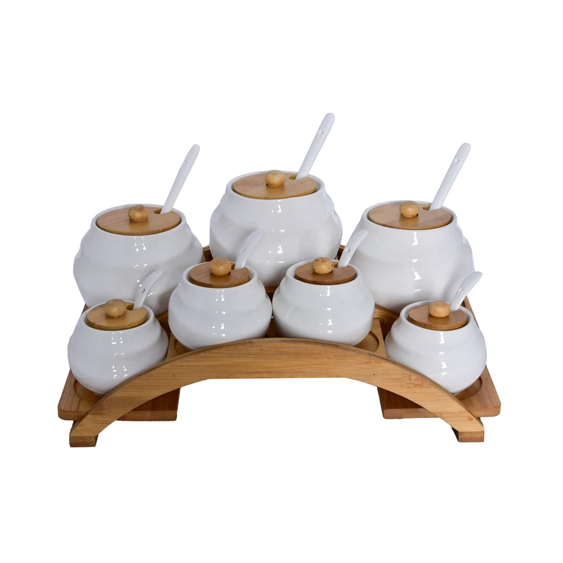 ادویه خوری 7 عددی سرامیک بامبو طرح پل ووگاتی