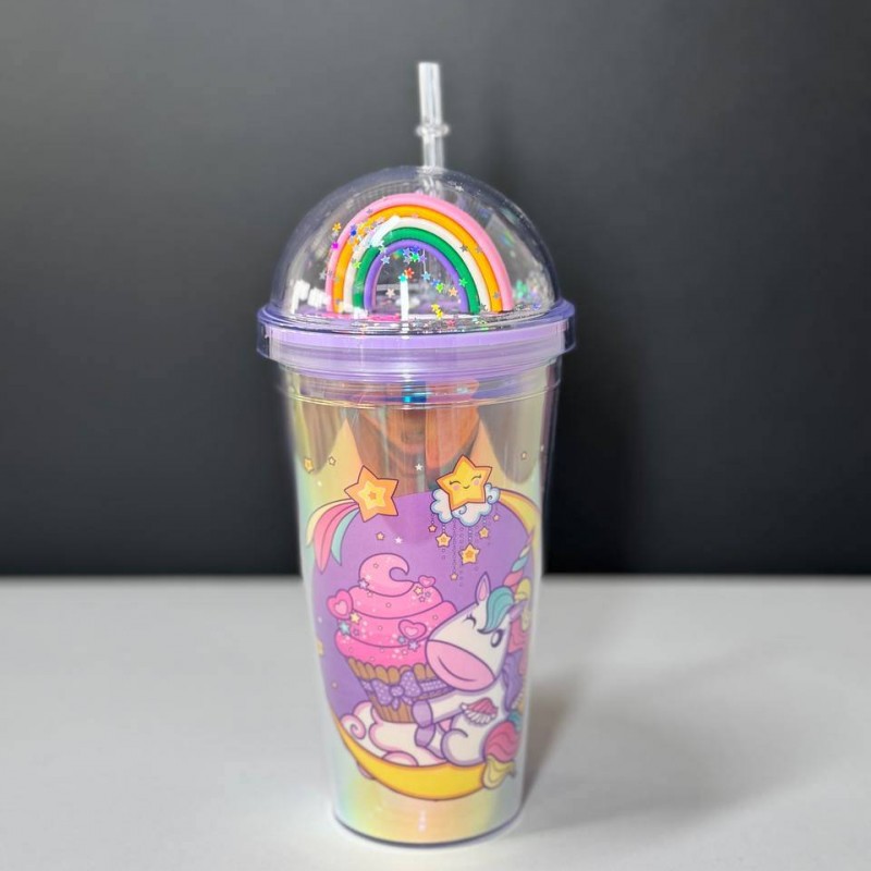 لیوان اسموتی چراغ دار دوجداره