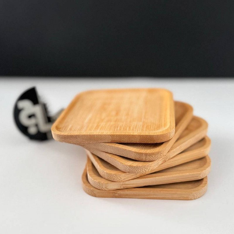 زیر لیوانی بامبو مربع