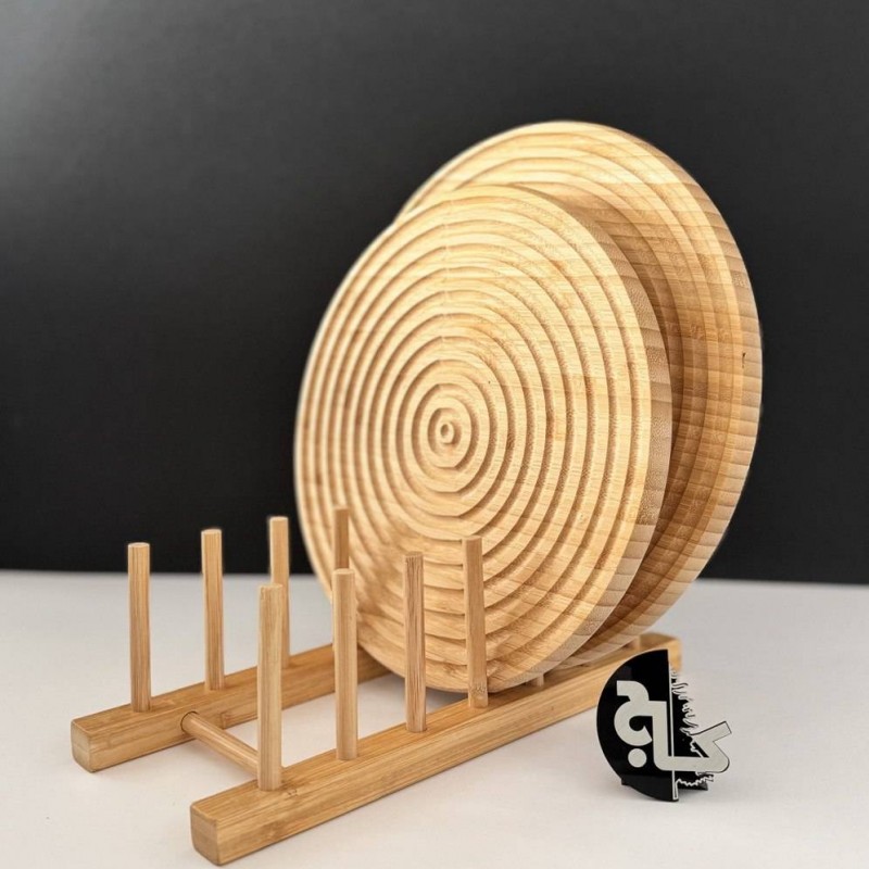 استند سینی و بشقاب بامبو