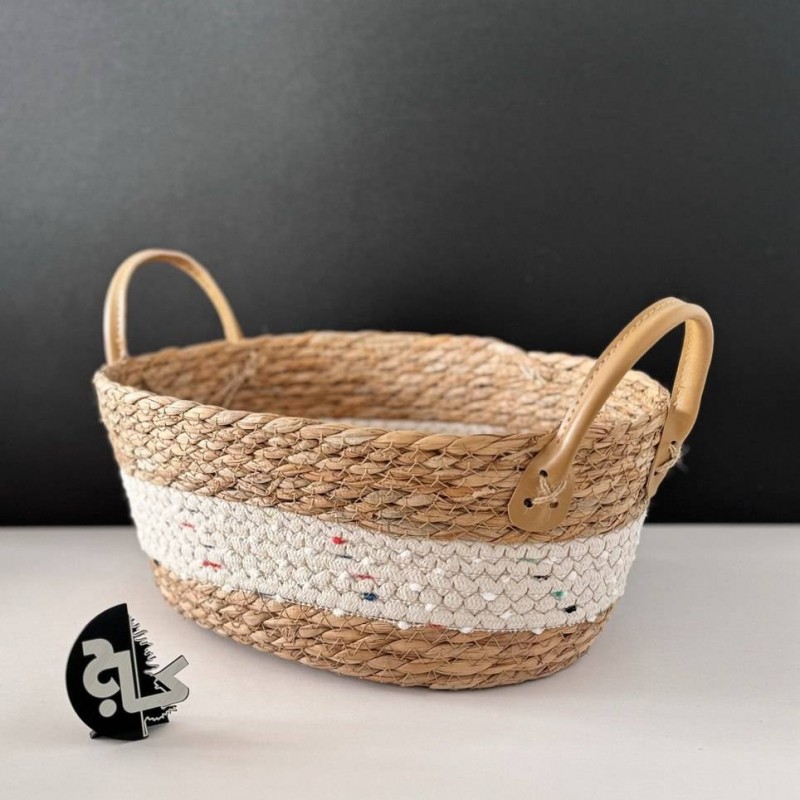 سبد حصیری دسته دار سه عددی