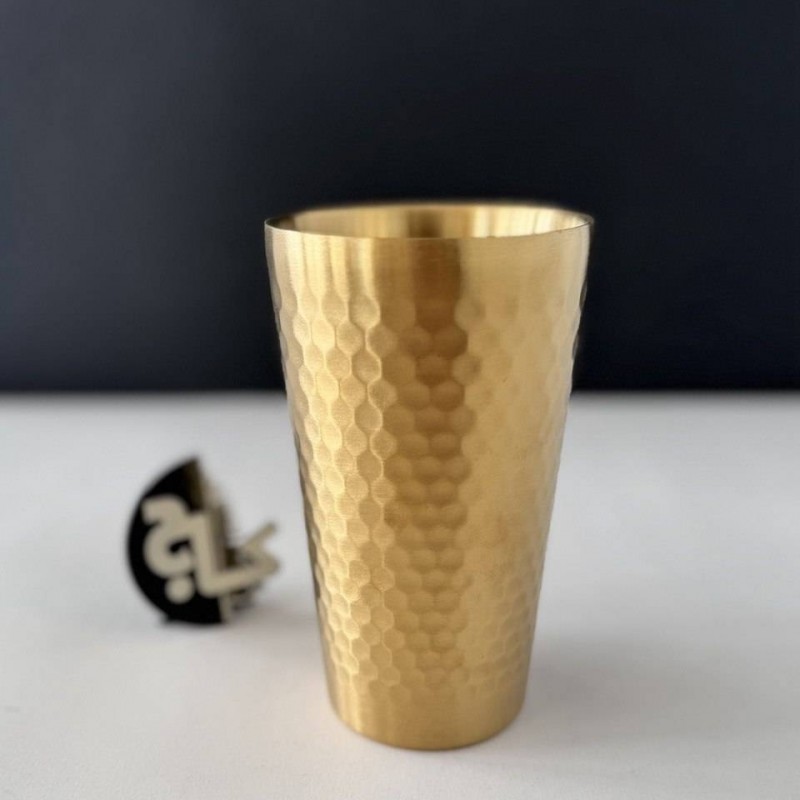 لیوان استیل طلایی دوجداره