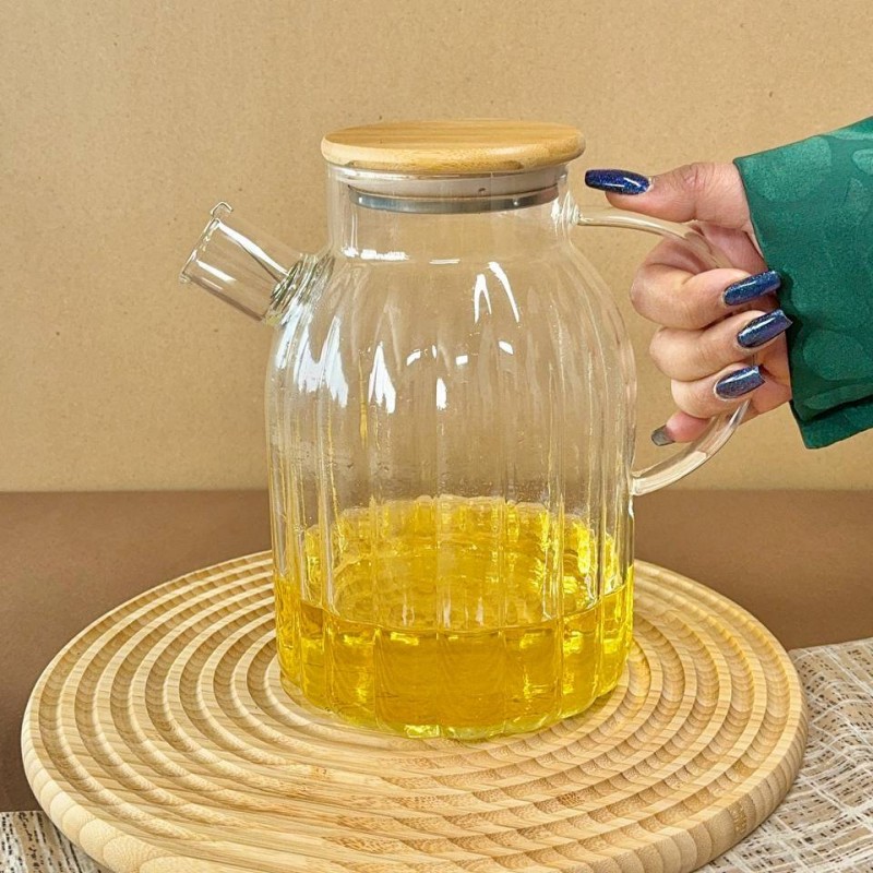 قوری پیرکس در بامبو سایز  بزرگ