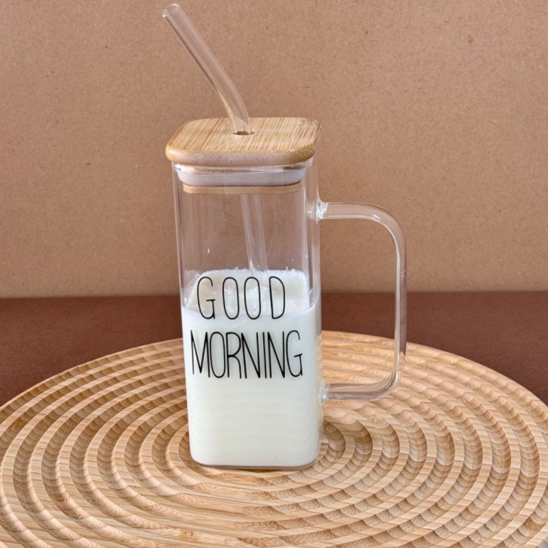 ماگ پیرکسی درب بامبو good morning