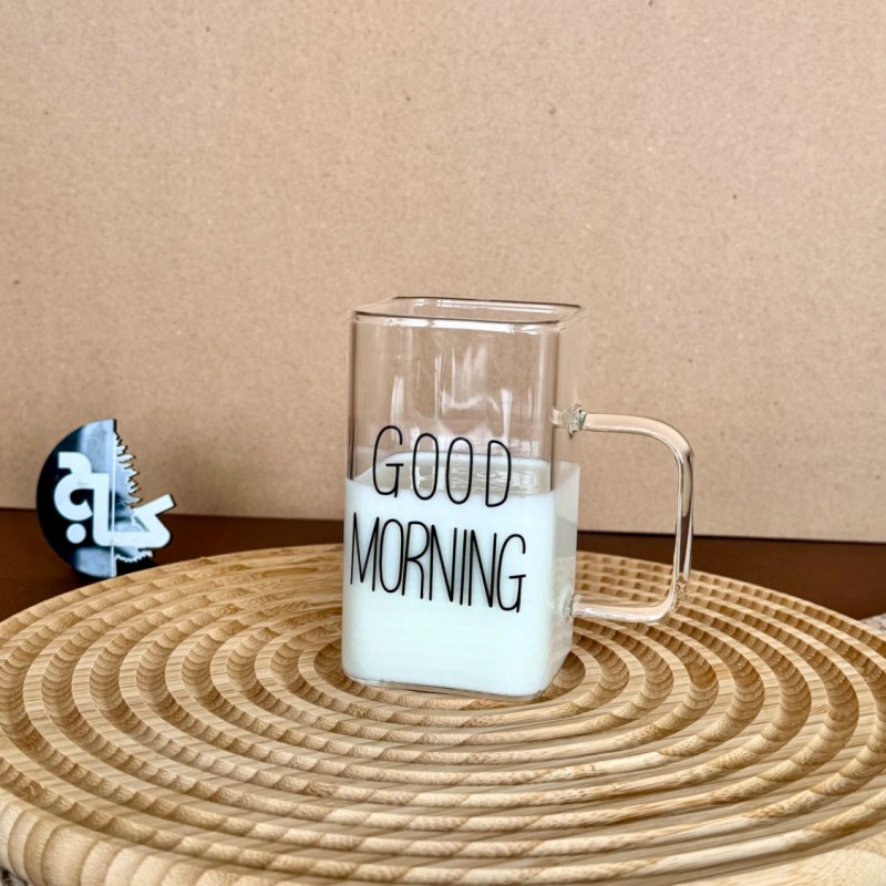 لیوان پیرکس  مدل GOOD MORNING