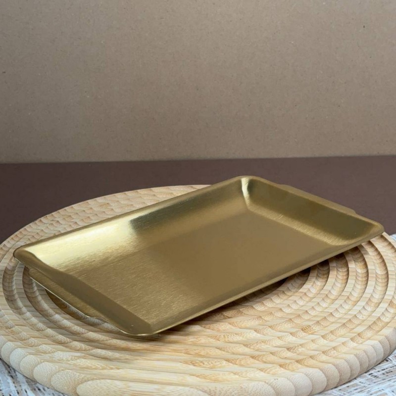 سینی مستطیلی طلایی