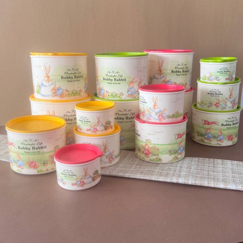 ست ظرف پلاستیکی 5تیکه بزرگ بابی ربیت