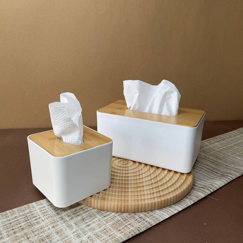 جا دستمال کاغذی درب بامبو