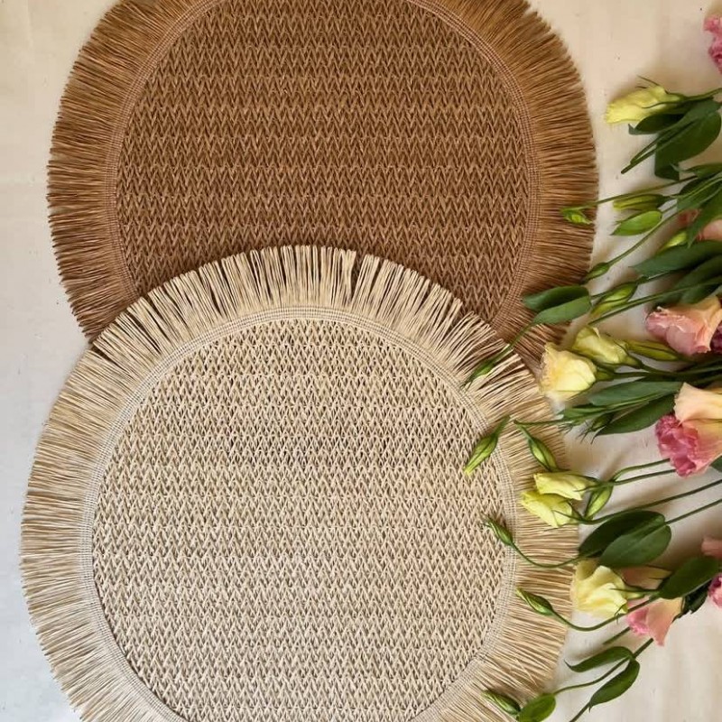 زیر بشقابی مدل حصیری