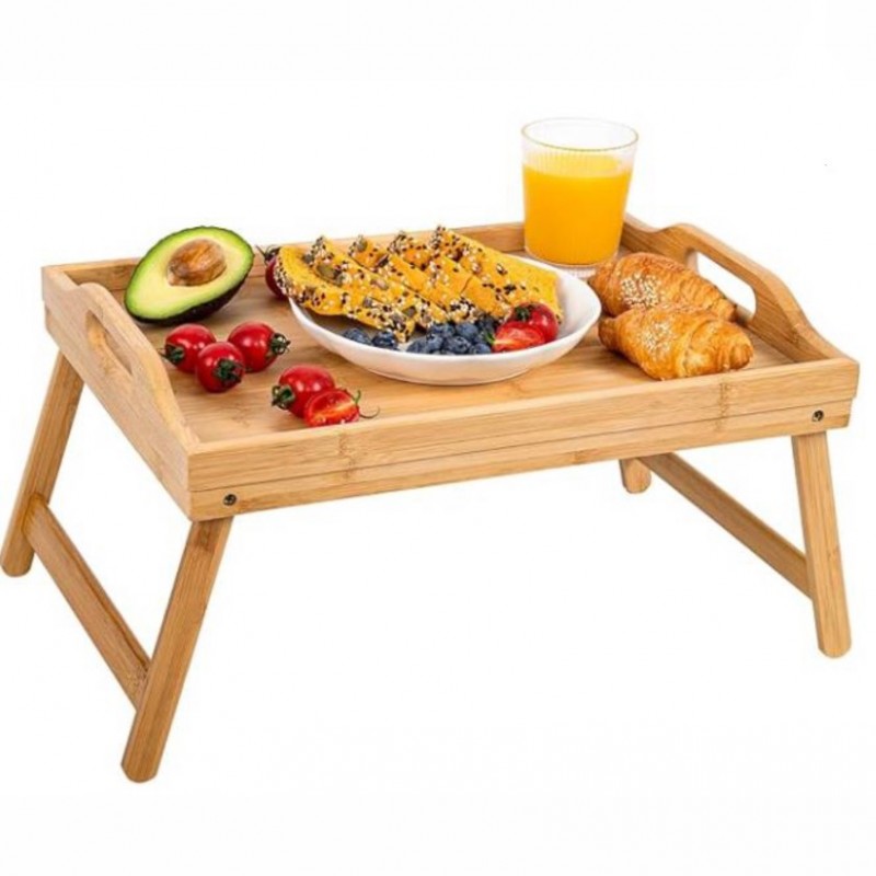 سینی بامبو  پایه دار مدل تاشو