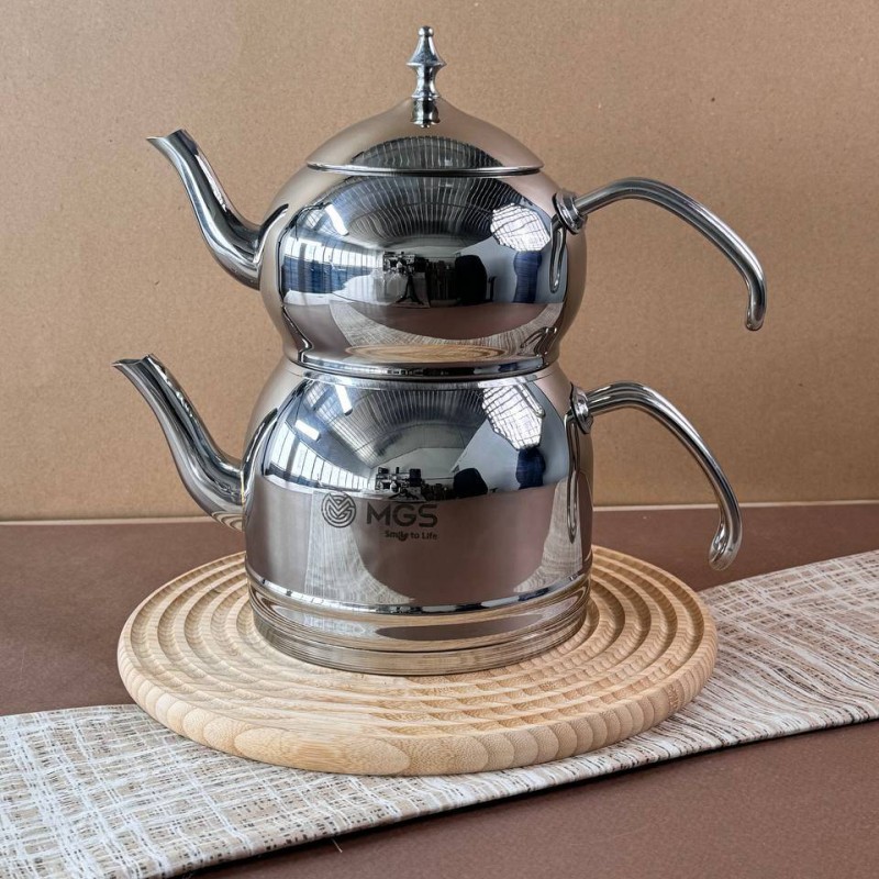 کتري و قوری استیل لوله دار  MGS مدل 41024