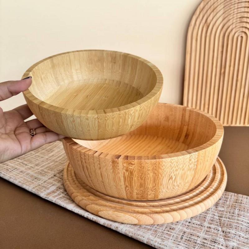 کاسه بامبو مدل گرد طرح ایکیا