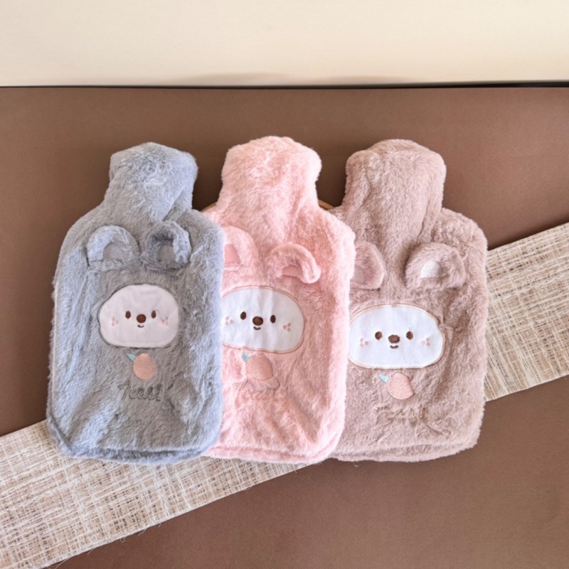 کیسه آب گرم سیلیکونی روکش پشمالو طرح خرگوش