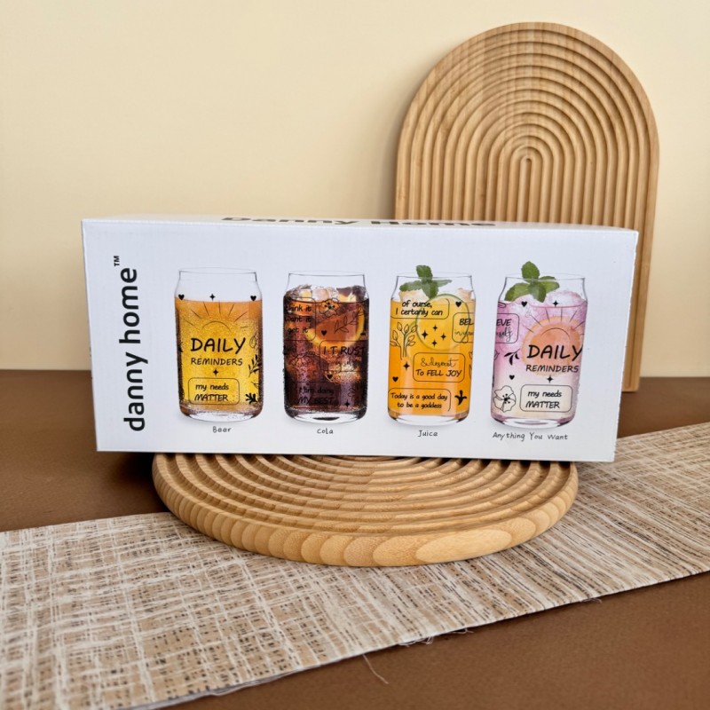 ست چهار عددی ماگ پیرکس استوانه ای دنی هوم