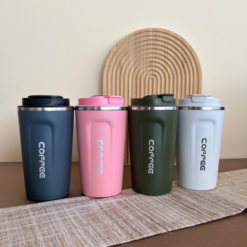 تراول ماگ دماسنج دار فلزی 500میلی لیتر