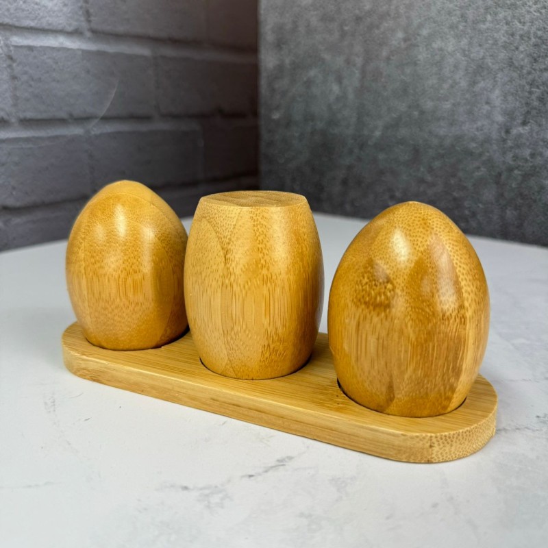 ست سه‌عددی نمکدان بامبو استنددار