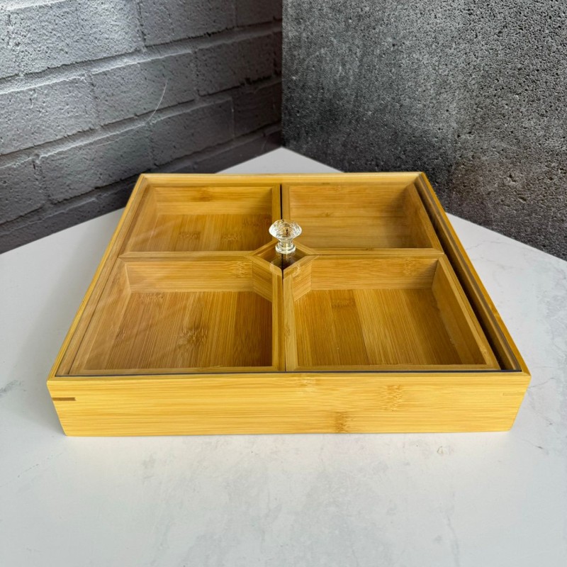 تی‌بگ بامبو چهارخانه درب آکریلیک