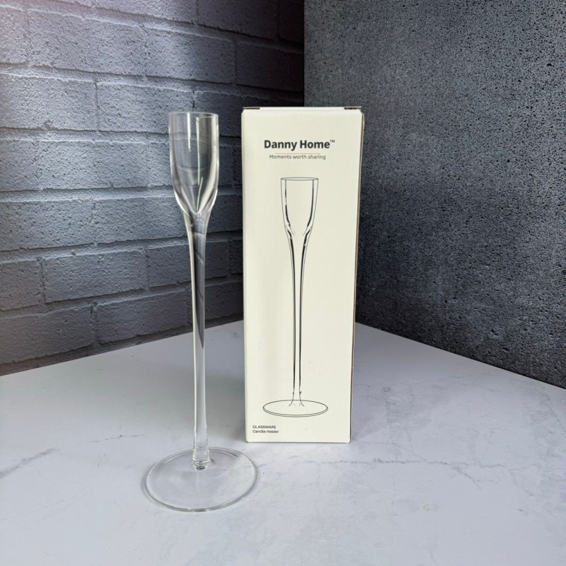 جا شمعی پایه دار شیشه ایی دنی هوم