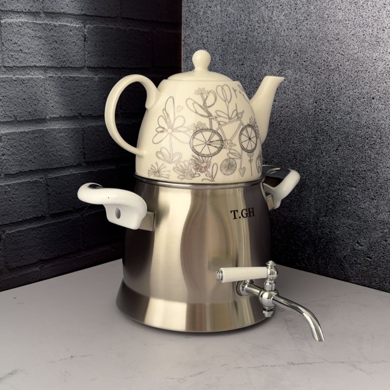 کتری و قوری کف چدن قیطاسی مدل 4020