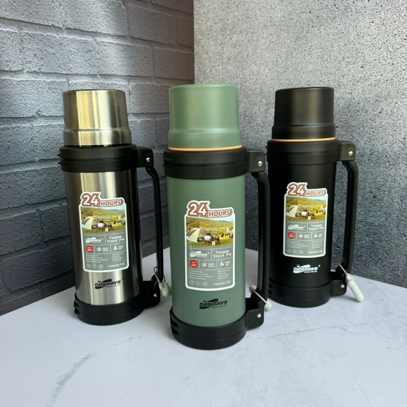 فلاسک استیل مسافرتی برند DAY DAYS ظرفیت 1/2 لیتری