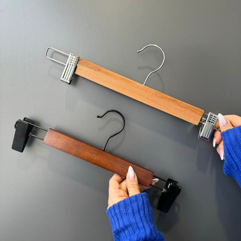 آویز شلوار استیل و بامبو دوگیره