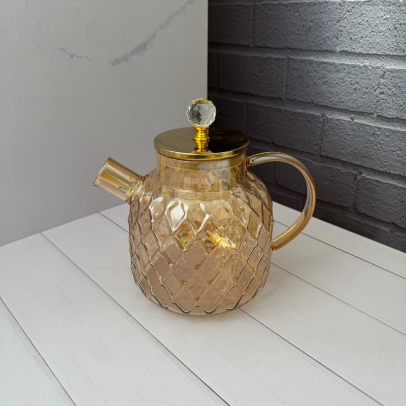 قوری پیرکس شعله مستقیم درب الماسی لوزی شامپاینی 1500 میل