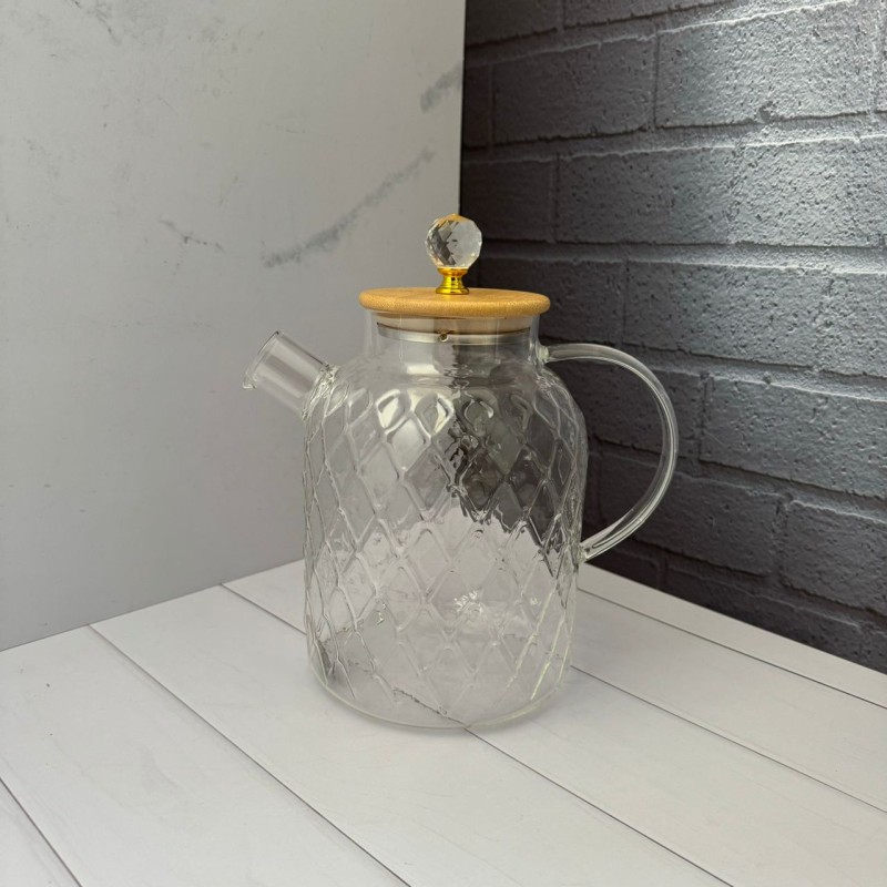 قوری پیرکس شعله مستقیم درب الماسی طرح لوزی 1800 میل