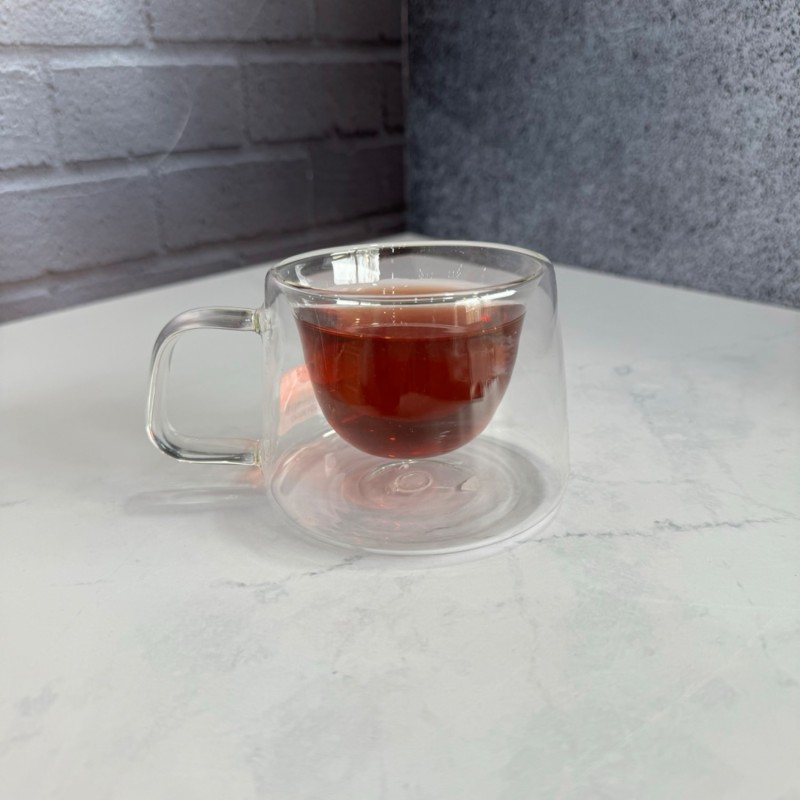 شات قهوه خوری پیرکس دوجه داره دسته مربعی