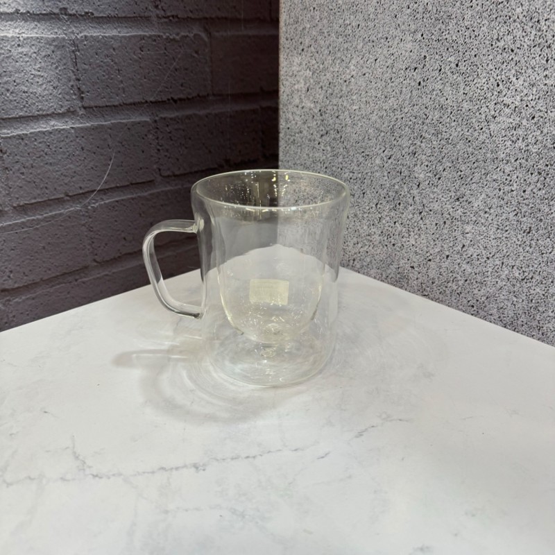 لیوان پیرکس کمر باریک دوجداره 350 میل