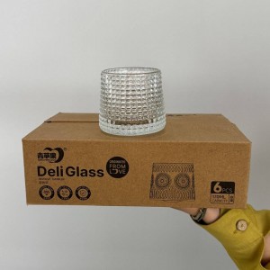 نیم لیوان شیشه ای زنبوری چرخشی DELI GLASS