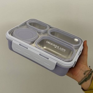 ظرف غذا  لانچ باکس استیل 4 بخشی