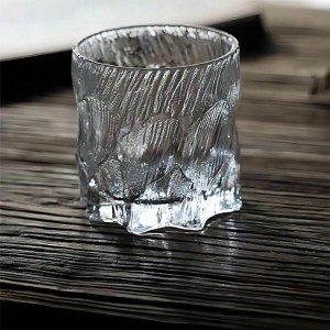 نیم لیوان طرح سنگ یخی DELI GLASS