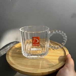 نیم لیوان لاته خوری دسته منجوقی DELI GLASS