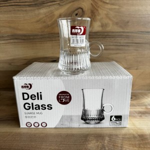 استکان کمر باریک زیرتراشدار DELI GLASS