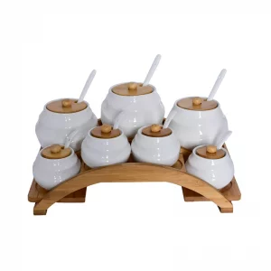 ادویه خوری 7 عددی سرامیک بامبو طرح پل ووگاتی