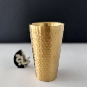 لیوان استیل طلایی دوجداره