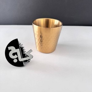 لیوان استیل طلایی دوجداره